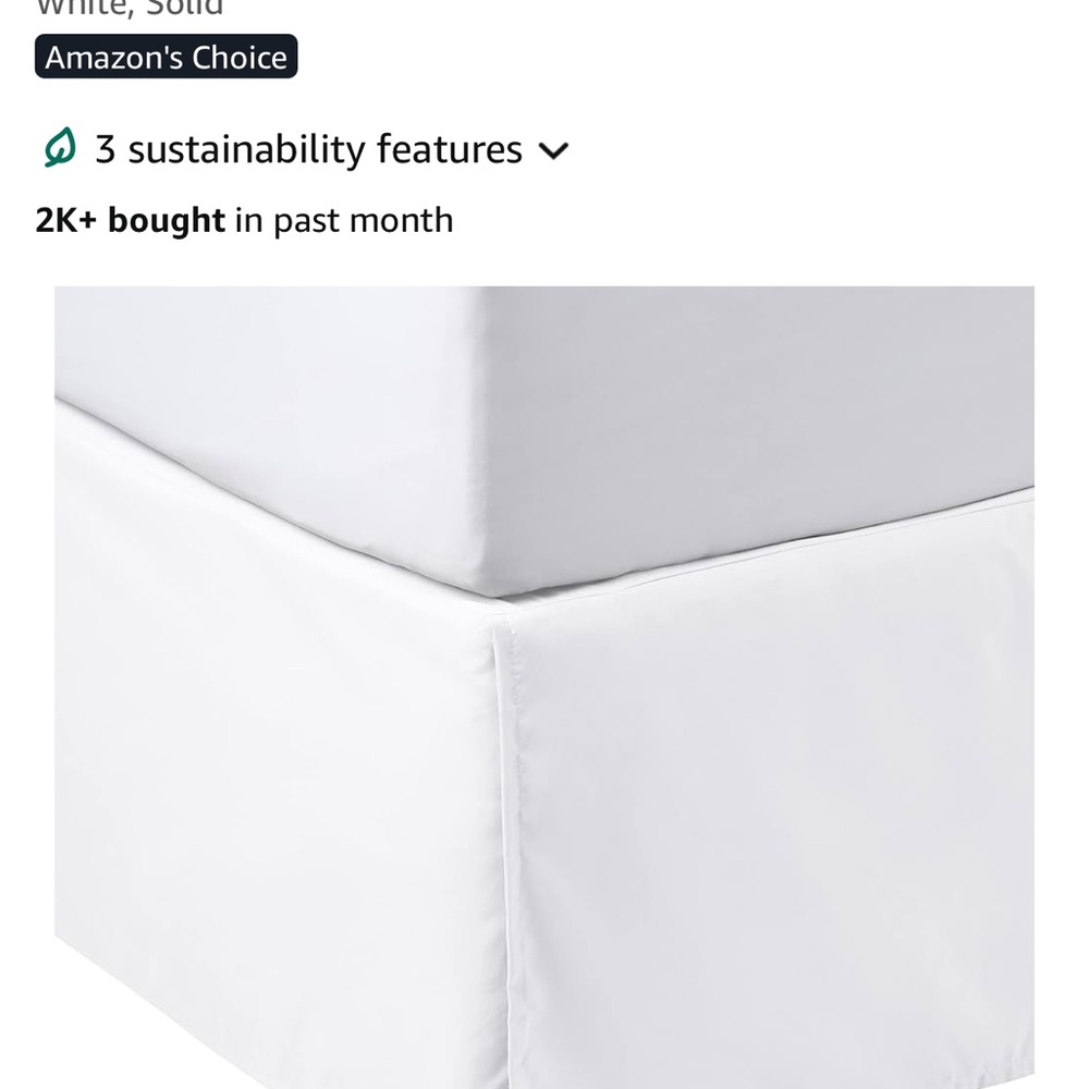 Premium White Bed Skirt